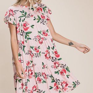 NEW Tiered midi dress with empire waist